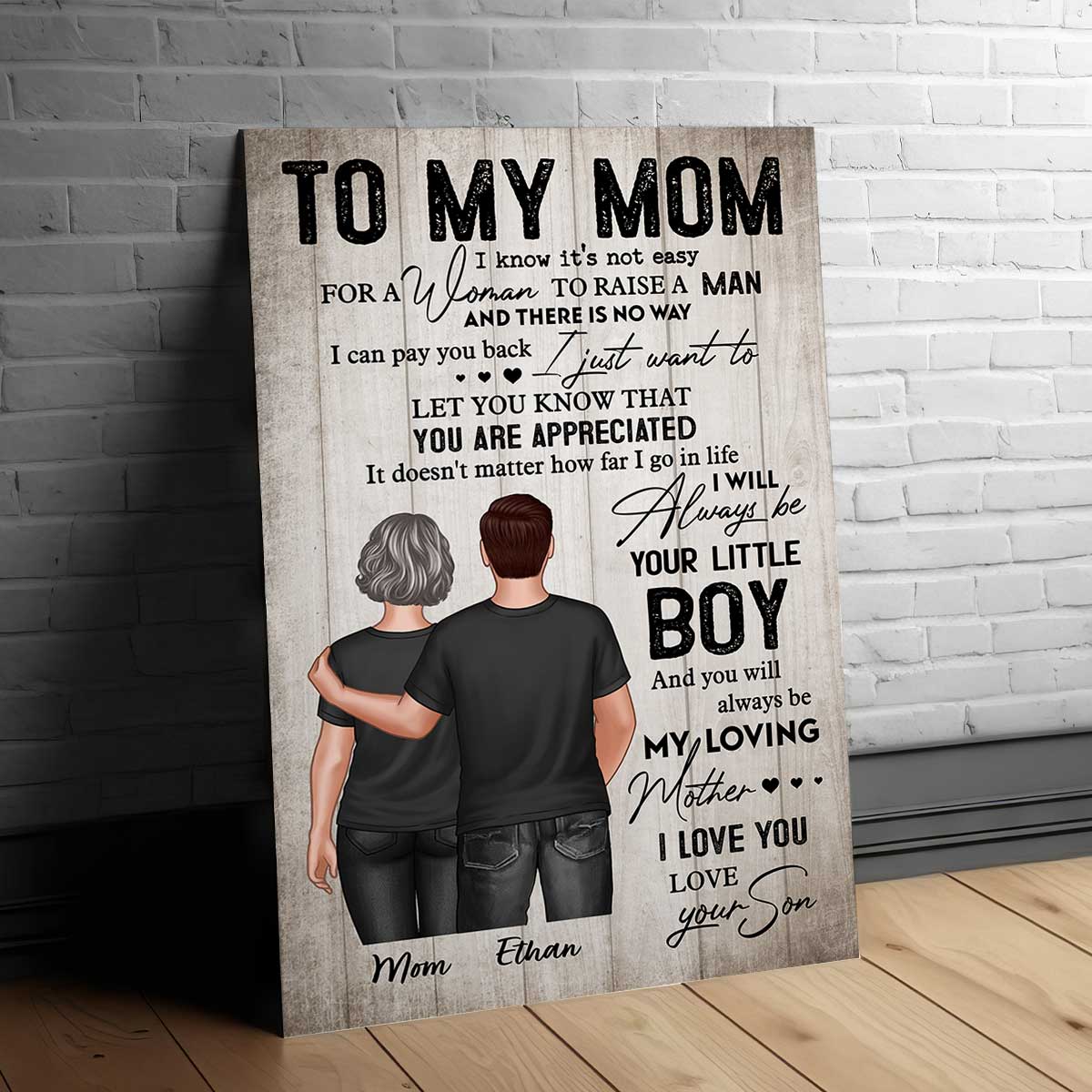 To My Mom From Son Always Be Your Little Boy Personalized Poster