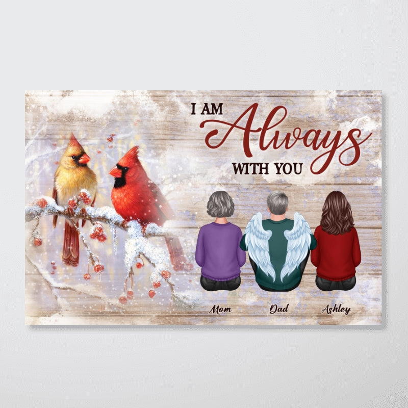 Cardinals Family Sitting Memorial Personalized Poster, Remembrance Gift, Sympathy Gift