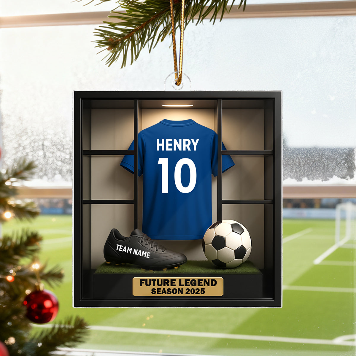 Soccer Legacy Wall - Personalized Acrylic Ornament - Christmas Gift for Sons, Grandsons, Boyfriends