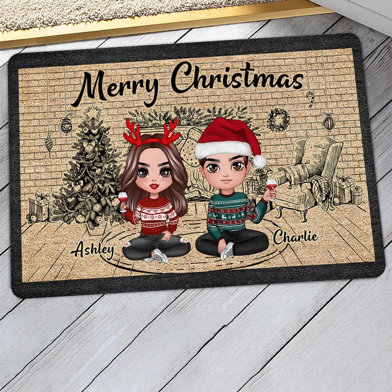 Doll Teacher Colorful Classroom Welcome Personalized Doormat