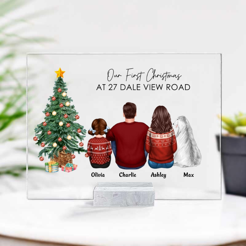 Christmas Family Housewarming Gift Personalized Acrylic Plaque