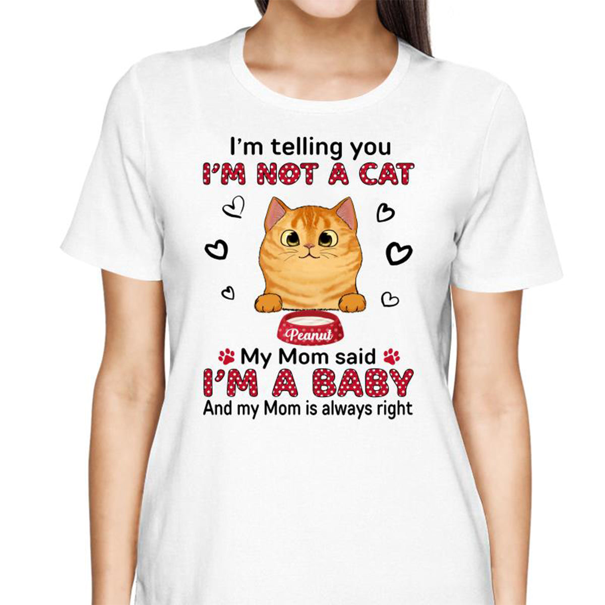 Baby Cats Polka Dot Cat Mom Personalized Shirt