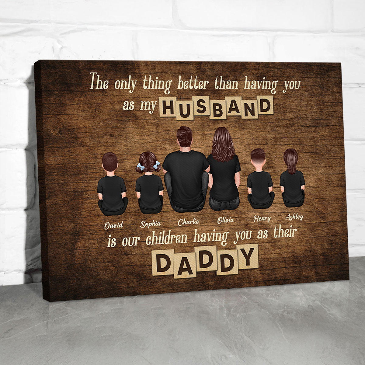 The Only Thing Better Than Being My Husband Personalized Wrapped Canvas, Gift For Dad