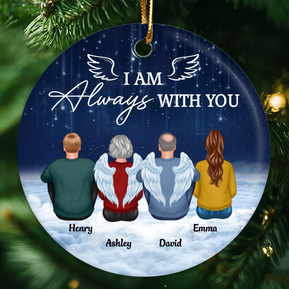 Always With You Night Cloud Memorial Personalized Circle Ornament