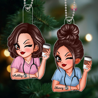 Nurse Personalized Acrylic Ornament, Christmas Gift For Nurses