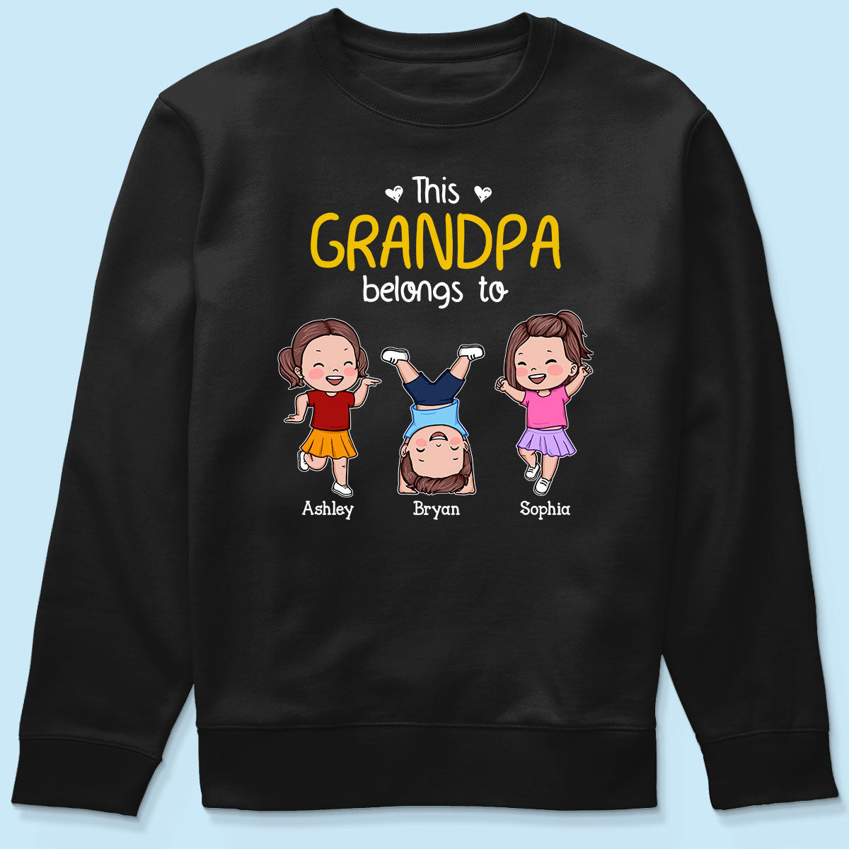 This Daddy Grandpa Belongs To Happy Kids Vector Personalized Shirt