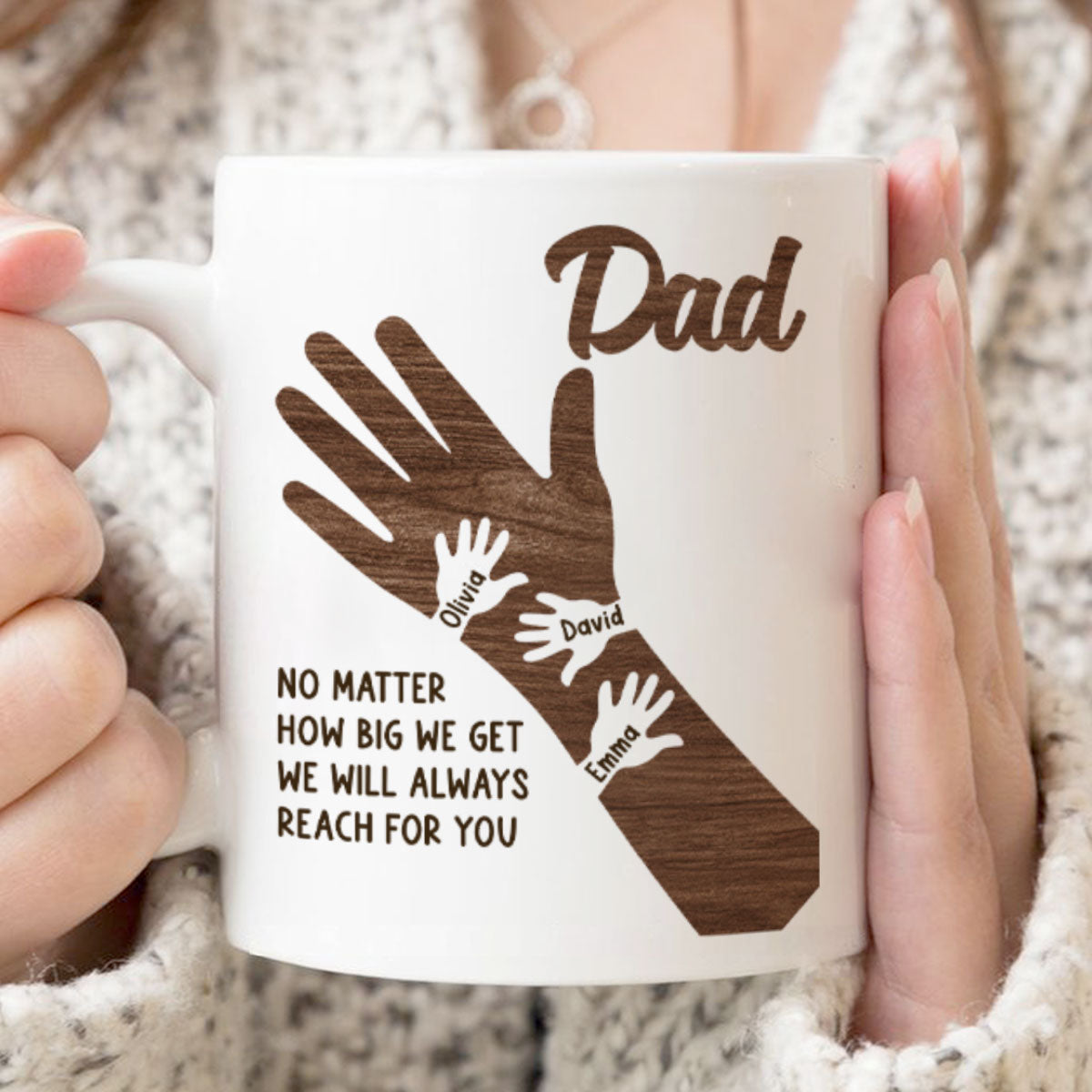 No Matter How Big We Get Personalized Mug, Gift For Dad