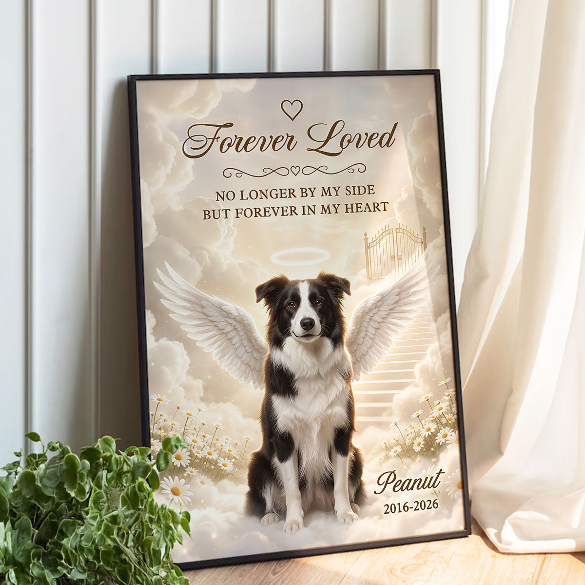 Forever Loved Dog Cat Angel Memorial - Personalized Poster - Memorial Gift, Gift For Pet Lovers