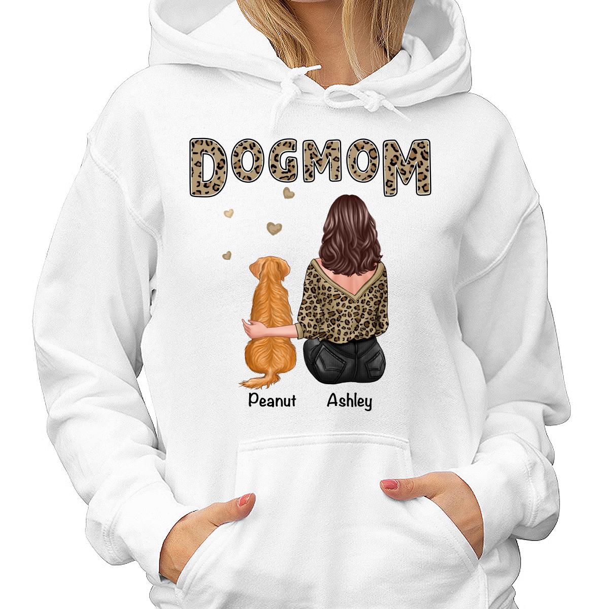Leopard Shirt Dog Mom Back View Personalized Shirt