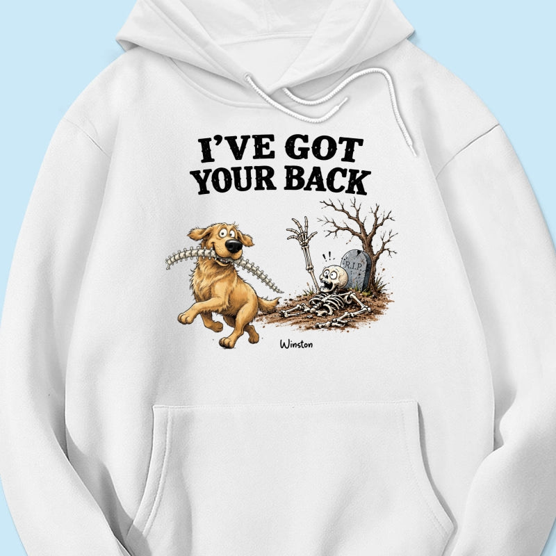 Quirky Dog I've Got Your Back Dog Stealing Backbone From Your Dog Photo - Personalized Shirt - Funny Halloween Drinkware For Dog Lovers