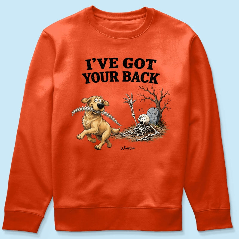 Quirky Dog I've Got Your Back Dog Stealing Backbone From Your Dog Photo - Personalized Shirt - Funny Halloween Drinkware For Dog Lovers