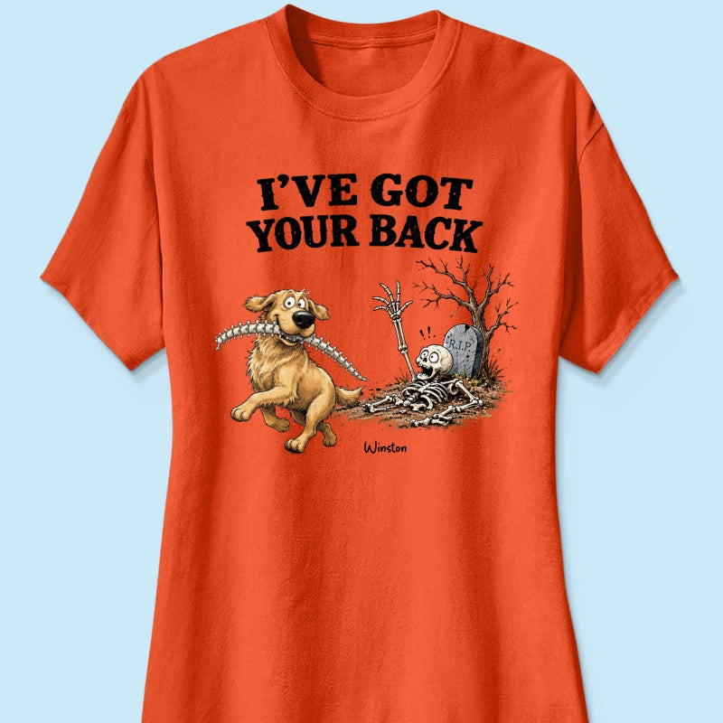 Quirky Dog I've Got Your Back Dog Stealing Backbone From Your Dog Photo - Personalized Shirt - Funny Halloween Drinkware For Dog Lovers