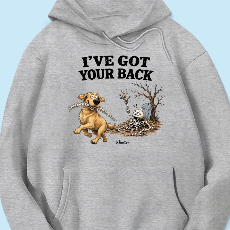 Quirky Dog I've Got Your Back Dog Stealing Backbone From Your Dog Photo - Personalized Shirt - Funny Halloween Drinkware For Dog Lovers