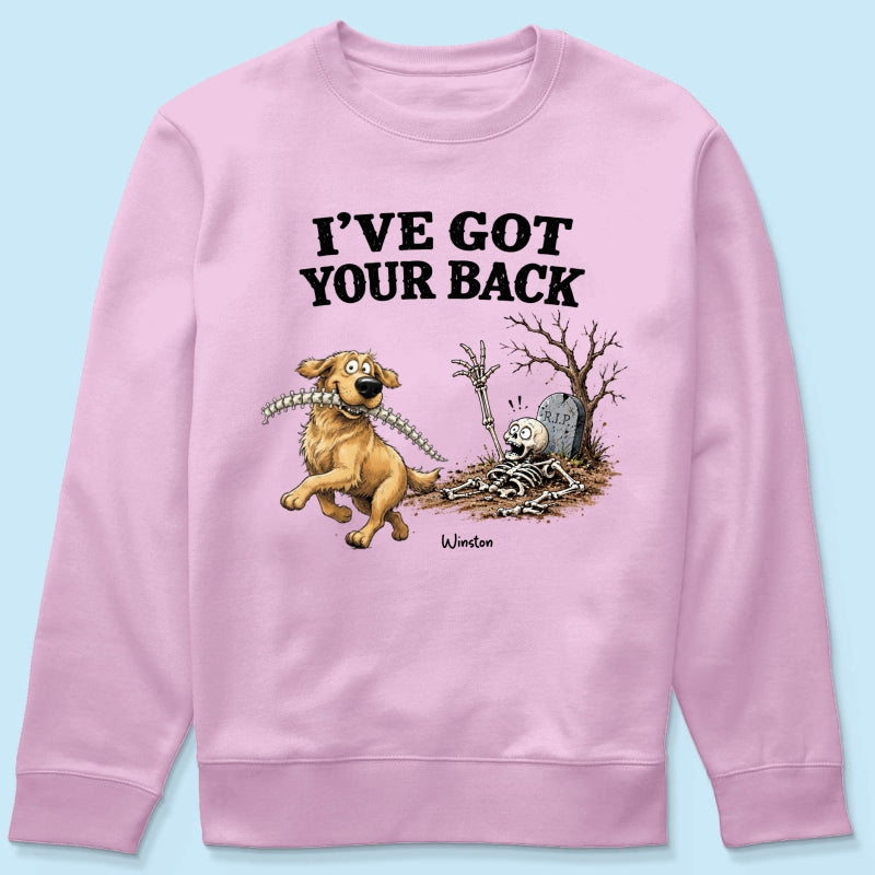 Quirky Dog I've Got Your Back Dog Stealing Backbone From Your Dog Photo - Personalized Shirt - Funny Halloween Drinkware For Dog Lovers
