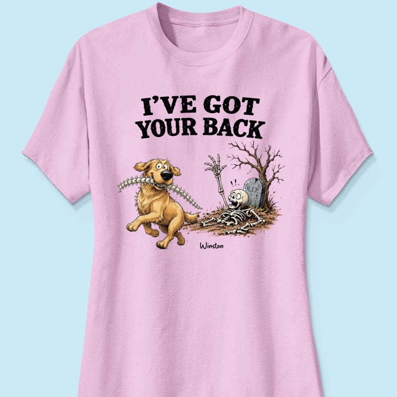 Quirky Dog I've Got Your Back Dog Stealing Backbone From Your Dog Photo - Personalized Shirt - Funny Halloween Drinkware For Dog Lovers