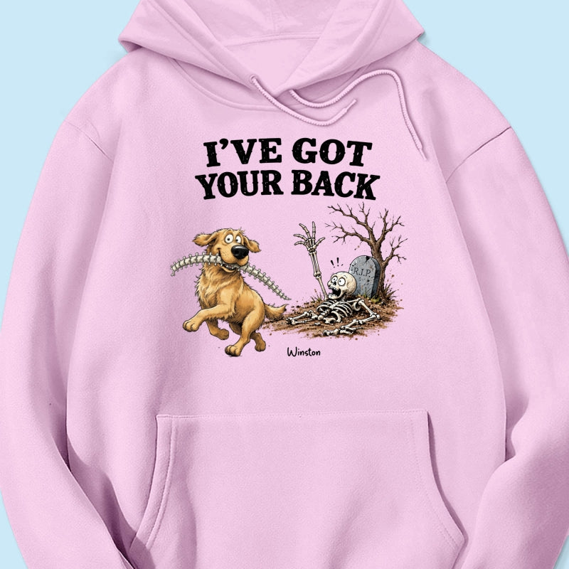 Quirky Dog I've Got Your Back Dog Stealing Backbone From Your Dog Photo - Personalized Shirt - Funny Halloween Drinkware For Dog Lovers
