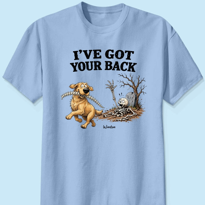 Quirky Dog I've Got Your Back Dog Stealing Backbone From Your Dog Photo - Personalized Shirt - Funny Halloween Drinkware For Dog Lovers