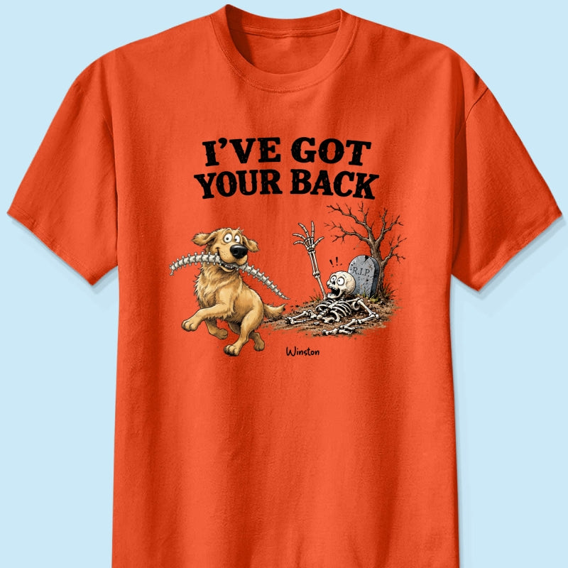 Quirky Dog I've Got Your Back Dog Stealing Backbone From Your Dog Photo - Personalized Shirt - Funny Halloween Drinkware For Dog Lovers