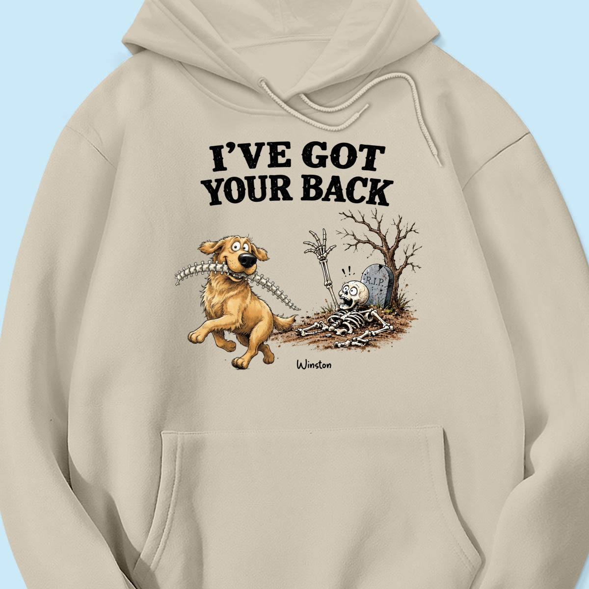 Quirky Dog I've Got Your Back Dog Stealing Backbone From Your Dog Photo - Personalized Shirt - Funny Halloween Drinkware For Dog Lovers
