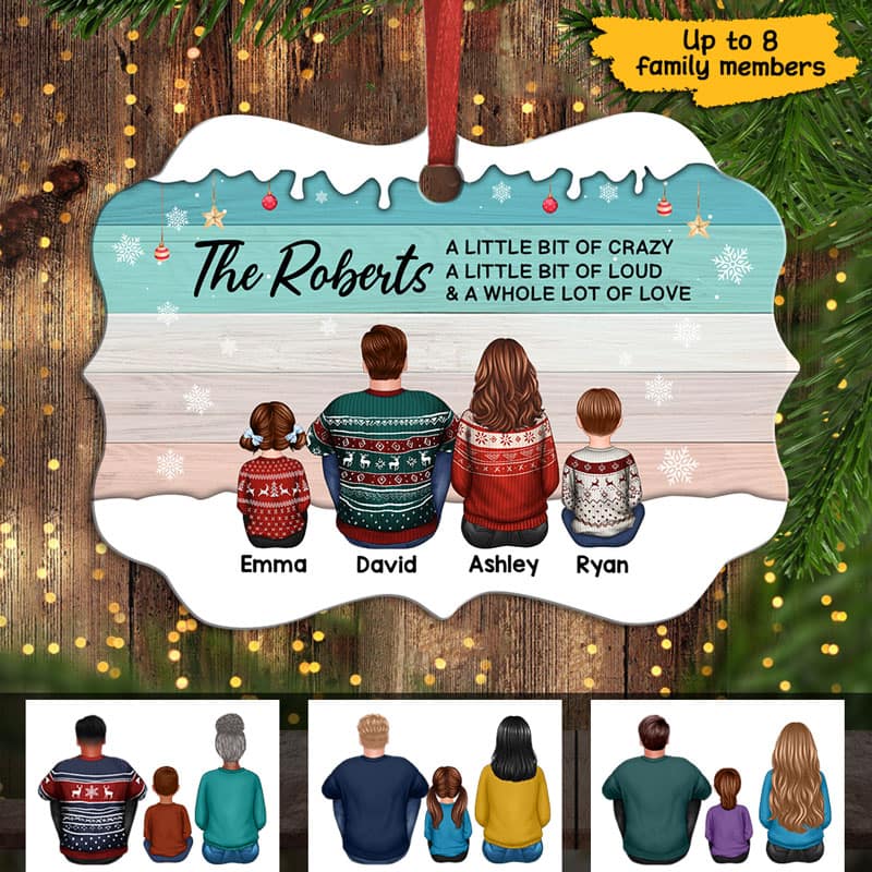 This Is Us Family Back View Christmas Palette Personalized Christmas Ornament