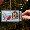 Always With You Cardinal Memorial Custom Photo - Personalized Slider Ornament - Christmas Remembrance Keepsake