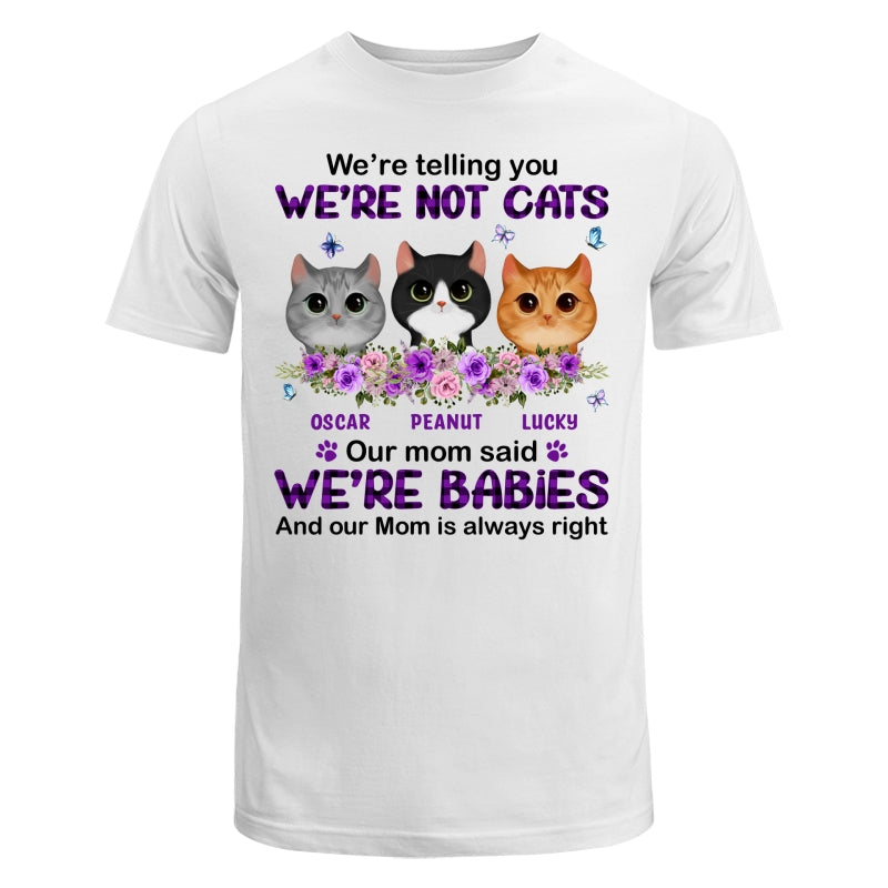 Purple Plaid Butterlies Cat Mom Personalized Shirt