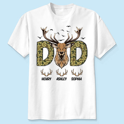 Buckin' Dad Hunting Camouflage Personalized Shirt, Father's Day Gift For Dad, Husband