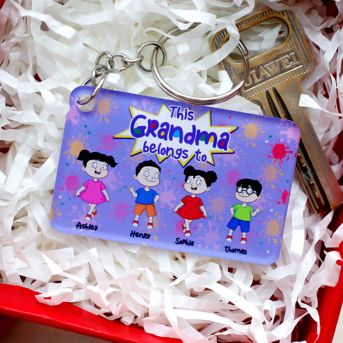 This Grandma Belong To Adorable Kids Personalized Keychain, Gift For Grandma