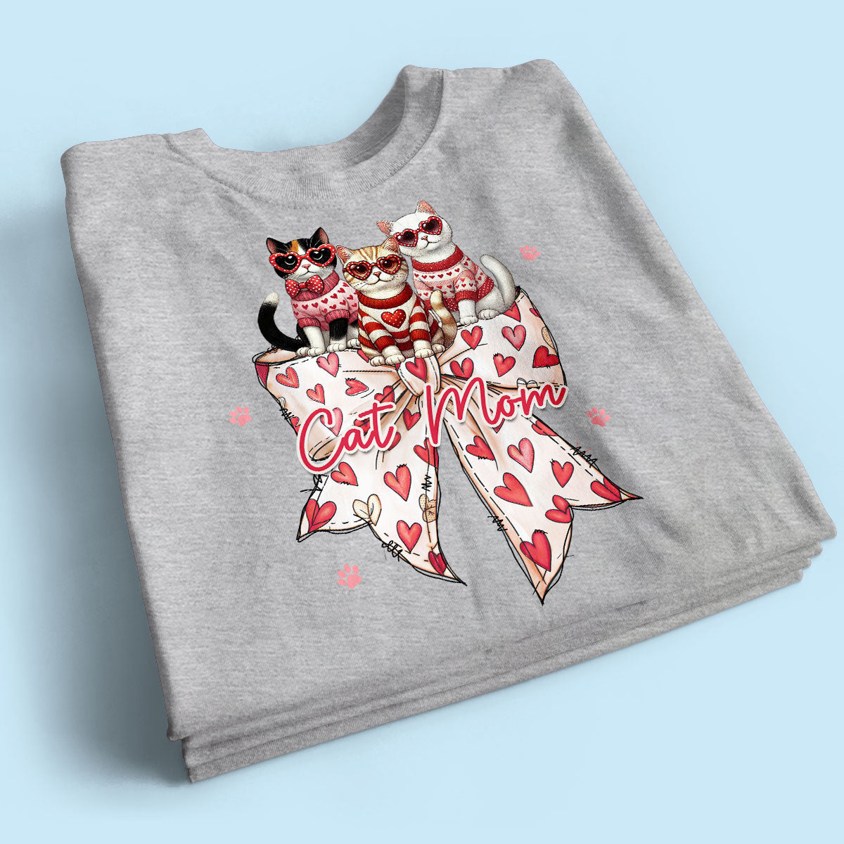 Coquette Bow  Cat Personalized Shirt, Gift for Cat Moms