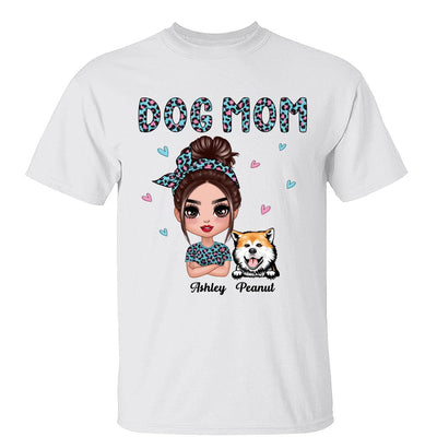 Colorful Leopard Pattern Doll Dog Mom Gift For Dog Lovers Personalized Shirt