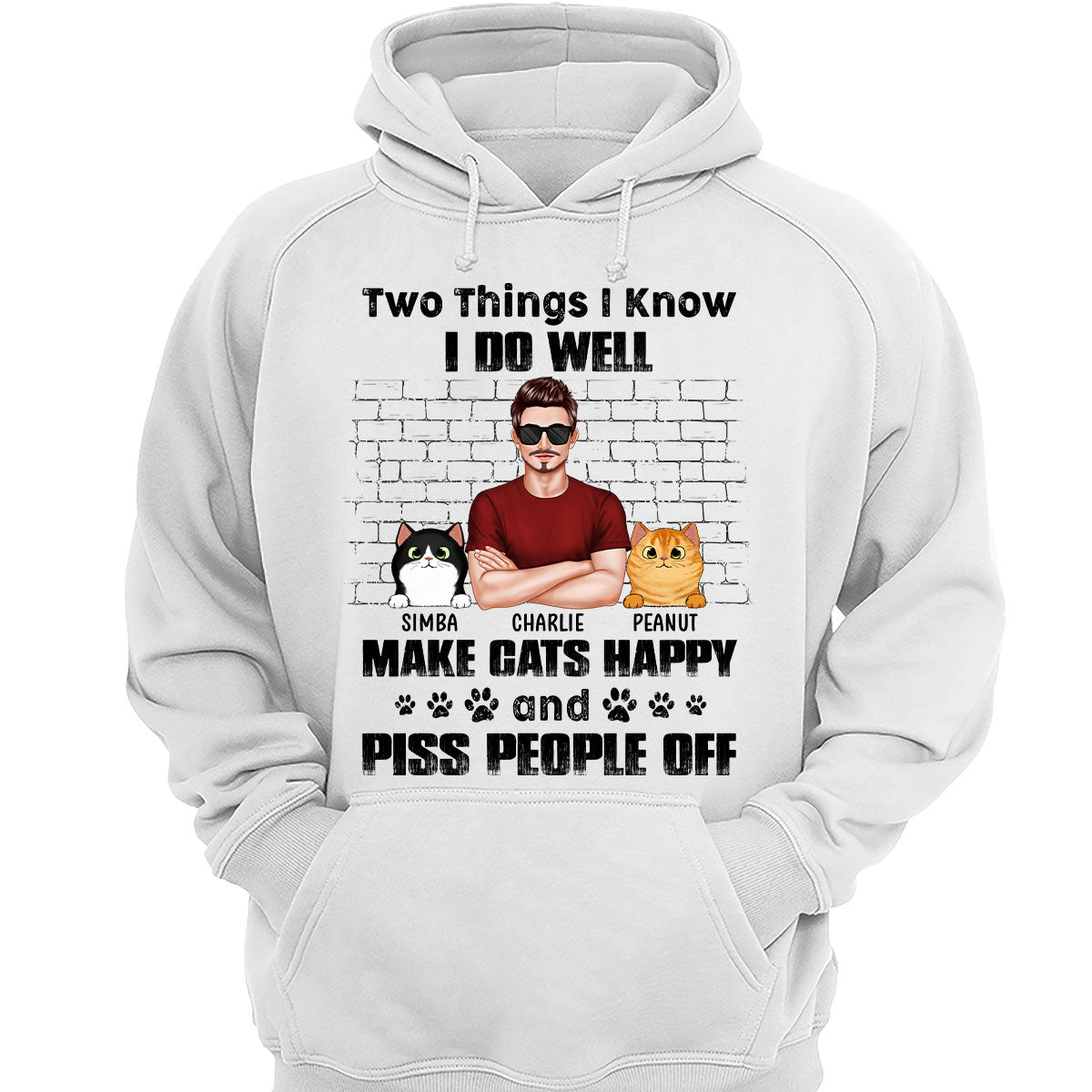 Two Things I Do Well Cat Dad Personalized Shirt