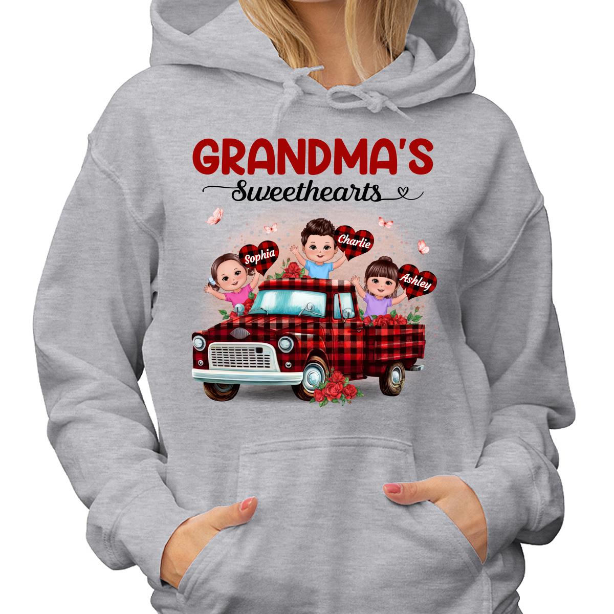 Grandma‘s Sweethearts Happy Doll Kids On Truck Personalized Shirt
