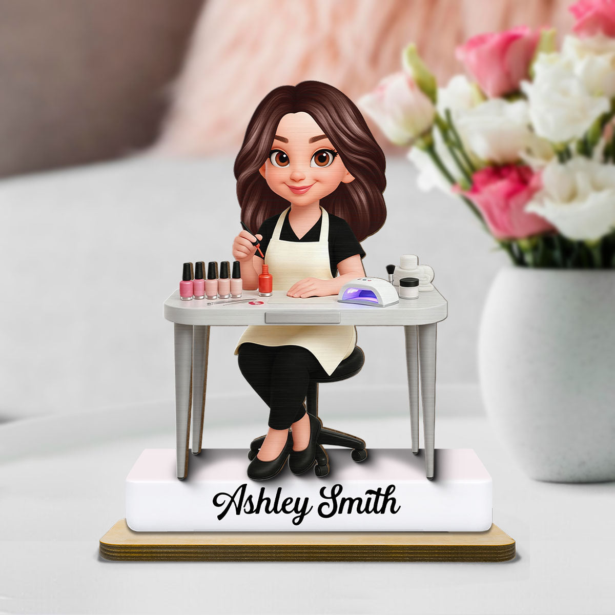 Nail Technician - Personalized 2-Layered Wooden Plaque - Gift For Nail Technician, Nails Decor, Beauty Salon, Woman, Girl