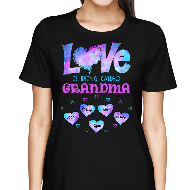 Galaxy Pattern Love Is Being Call Grandma Personalized Shirt