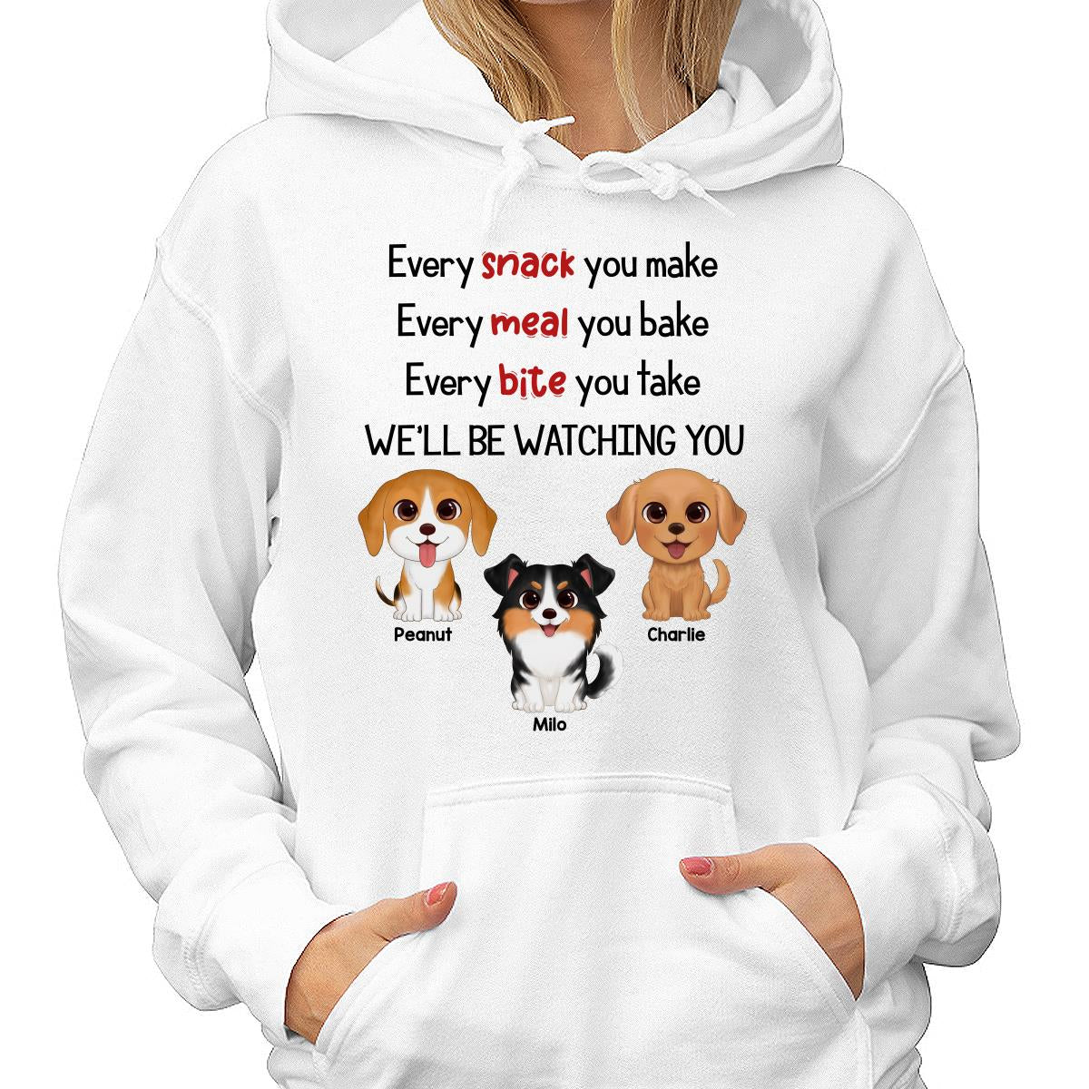 Watercolor Cute Dogs We‘ll Be Watching You Gift For Dog Lovers Personalized Shirt