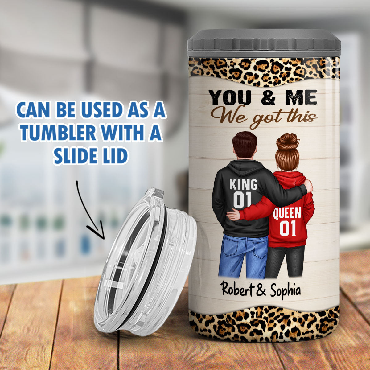 Couple Back View We Got This Personalized Multi-Use Tumbler, 4 In 1 Can Cooler, Valentine‘s Day Gift For Her
