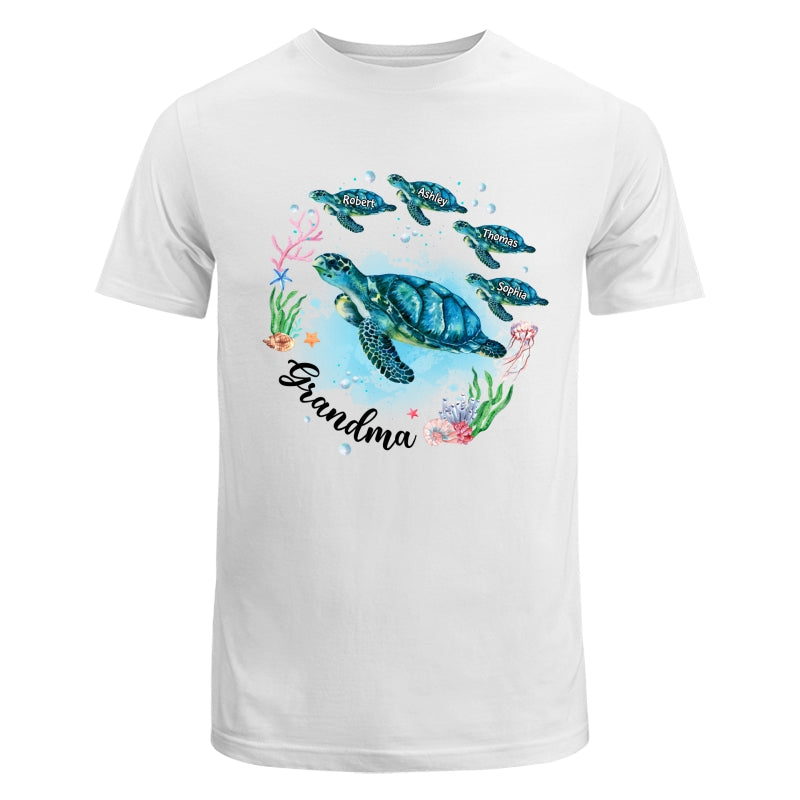 Grandma Mom Turtles Summer Personalized Shirt