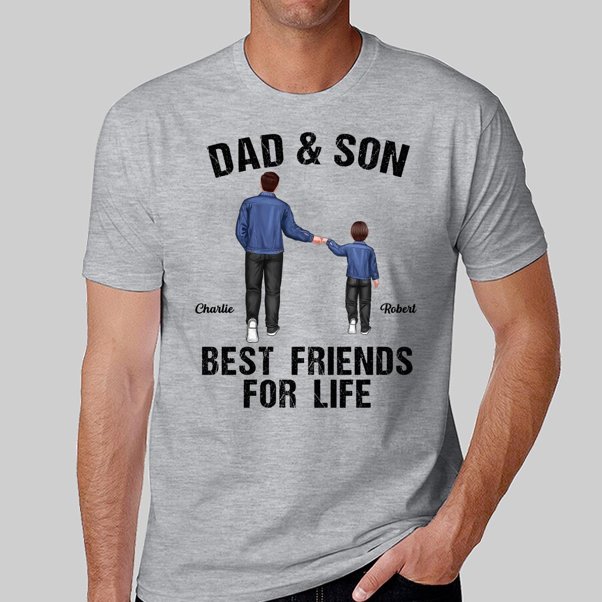 Dad Grandpa Kids Punch Hands Best Friends For Life Personalized Shirt