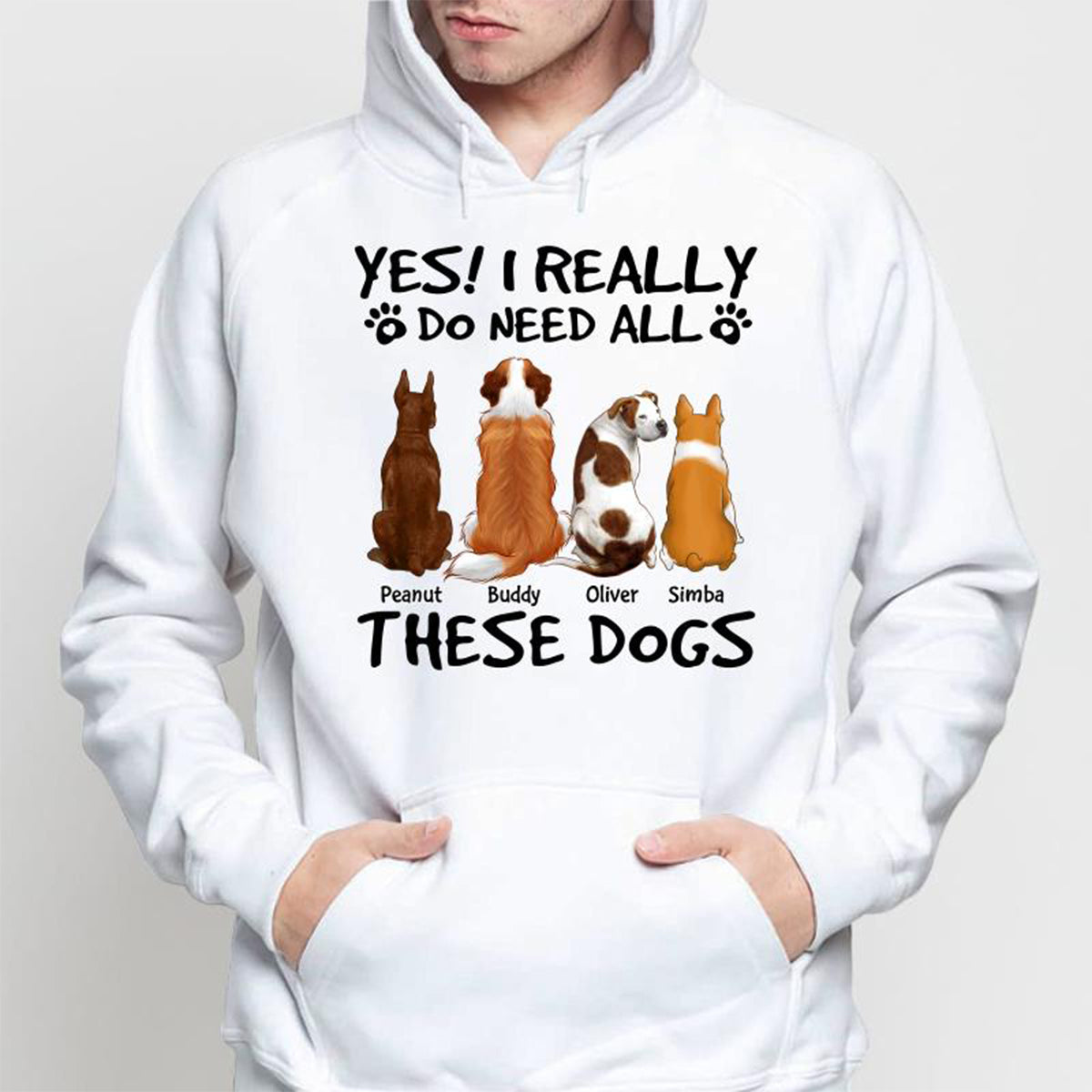 Yes I Do Need All These Dogs Back View Personalized Shirt