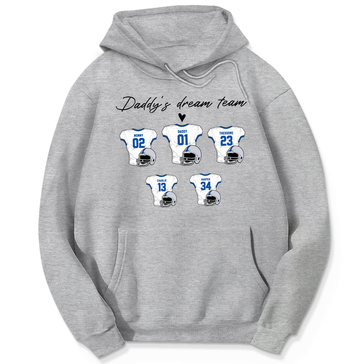 Daddy‘s Dream Team American Football Father‘s Day Gift For Dad Husband Personalized Shirt