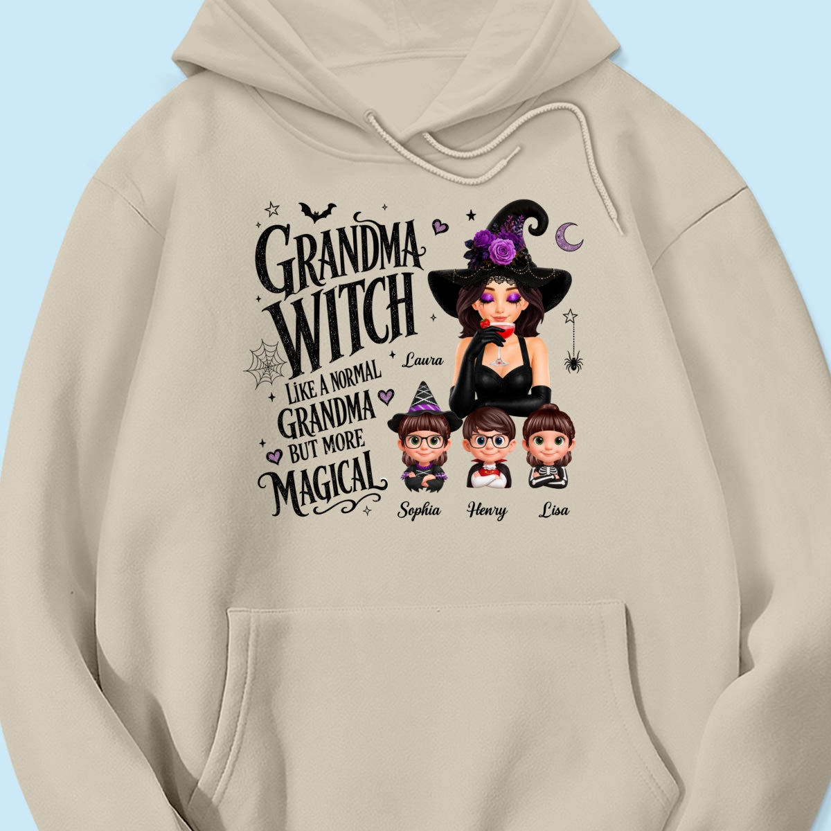 Grandma Witch More Magical - Personalized Shirt - Trendy Halloween Tee for Grandma
