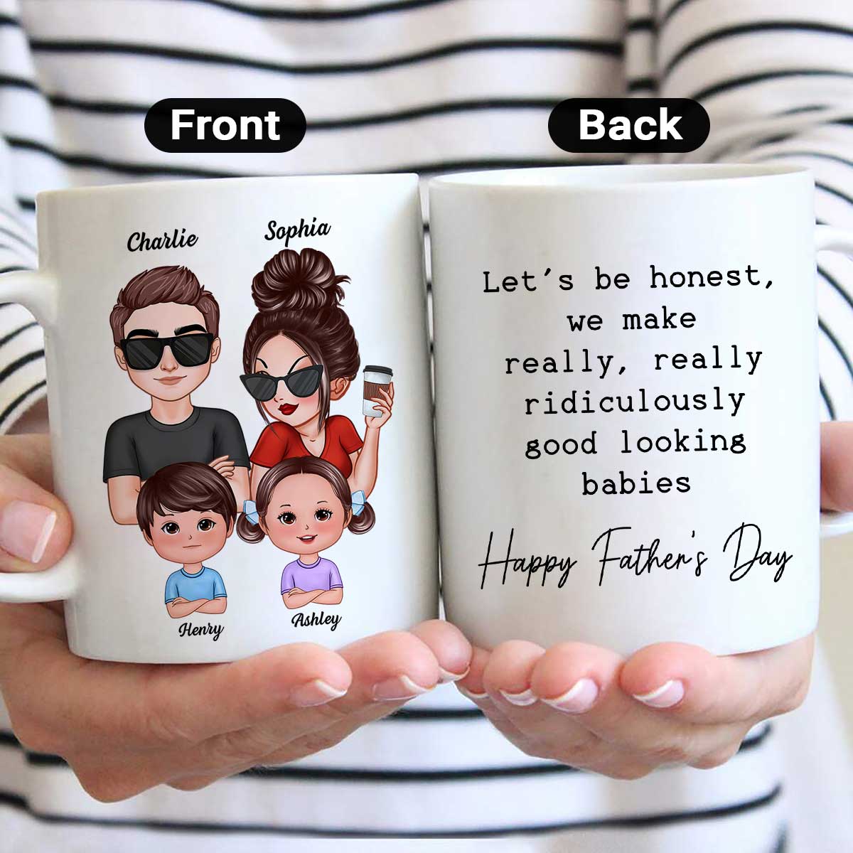 No One Else I‘d Rather Raise Kids With Funny Father’s Day Gift For Husband Personalized Mug