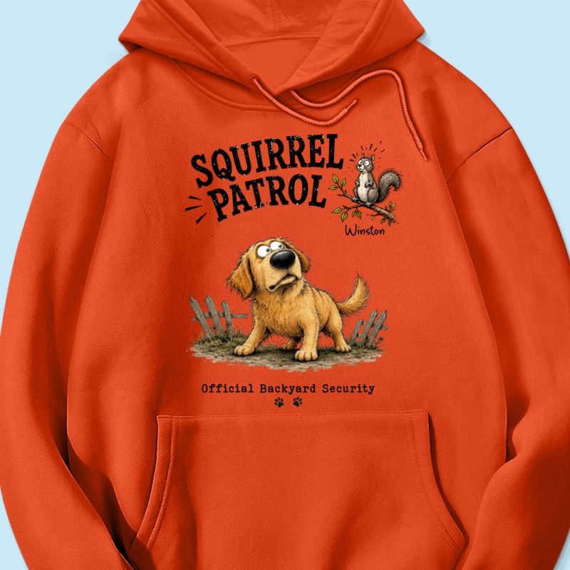 Squirrel Patrol Quirky Dog Portrait From Your Dog Photo - Personalized Shirt - Funny Gift For Dog Lover
