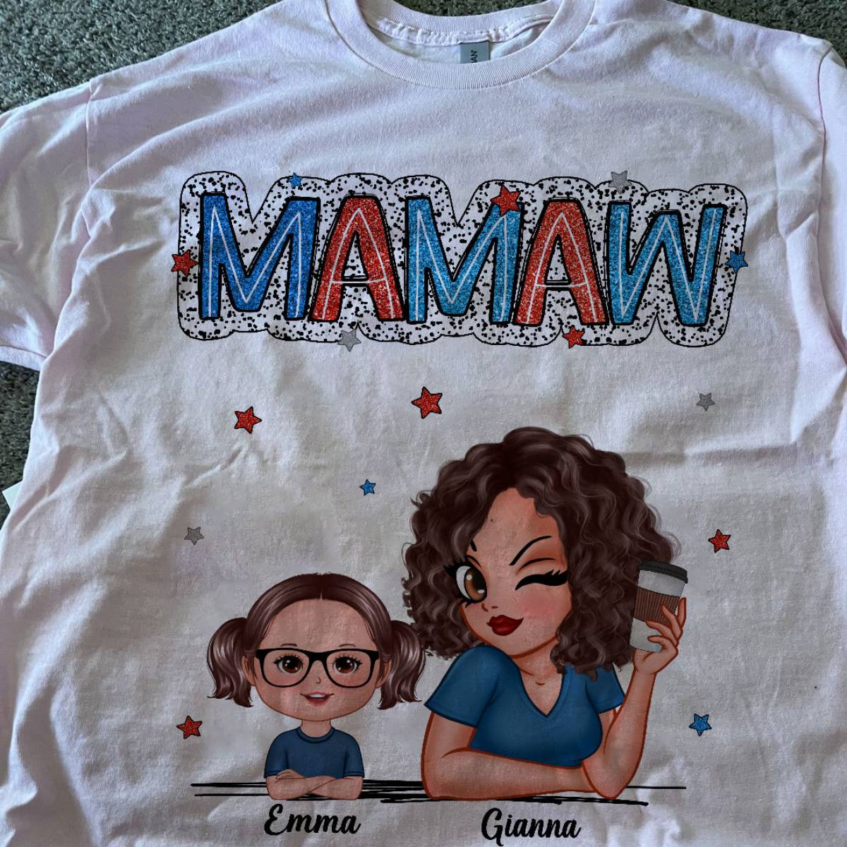 4th Of July Grandma And Grandkids Personalized Shirt, America Independence Day