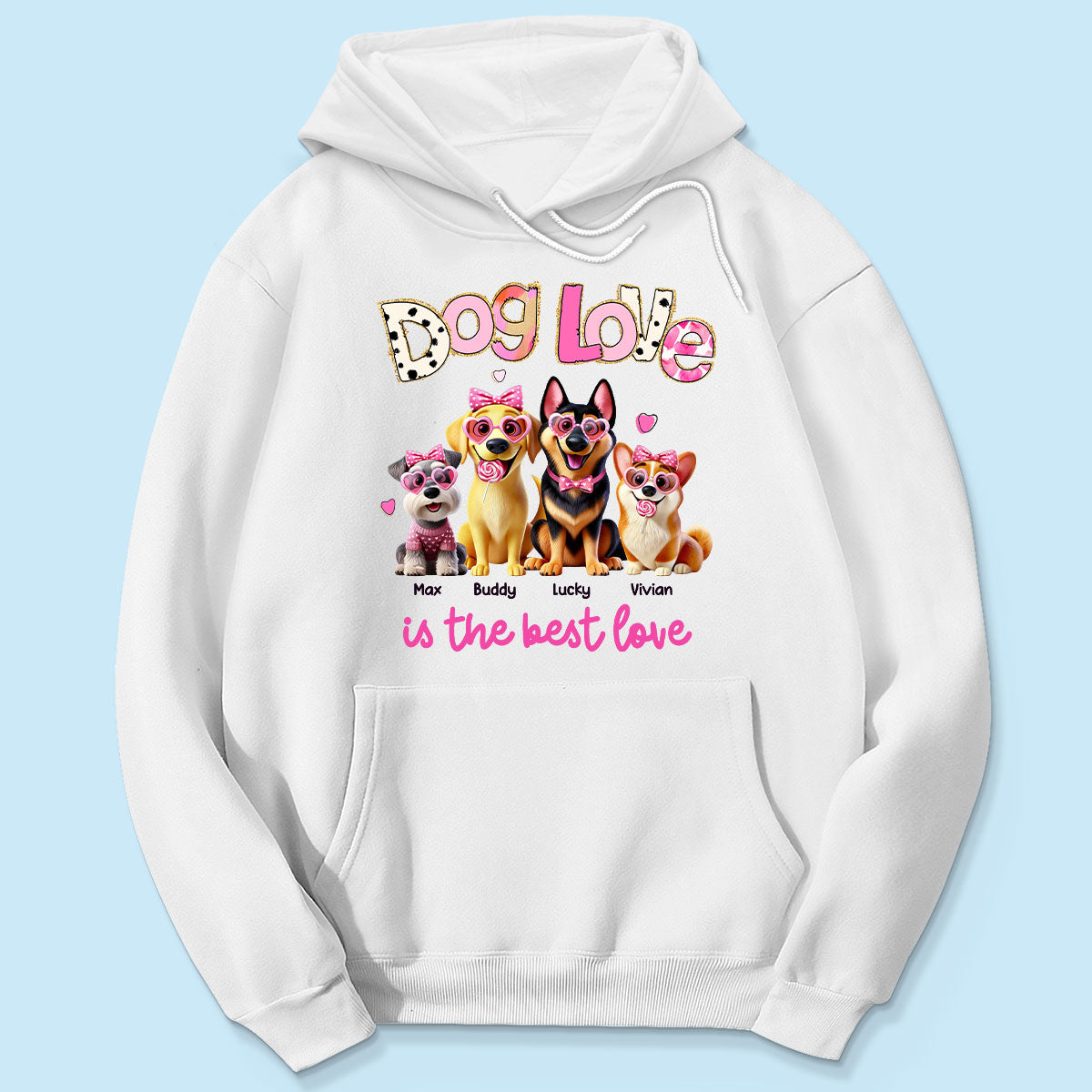 Dog Love Is The Best Love Personalized Shirt, Gift For Dog Mom