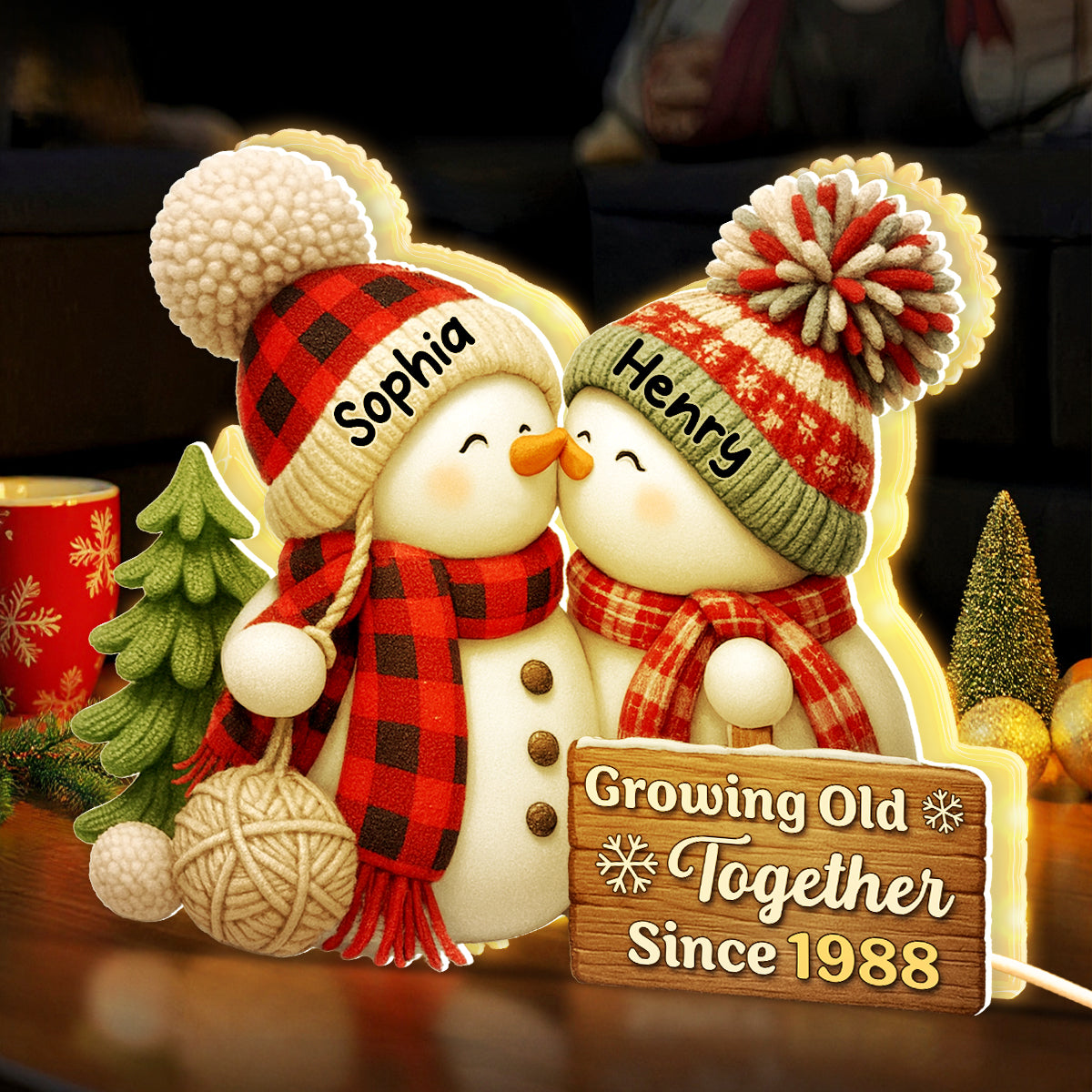 Eternal Glow – Custom Night Light | Heartfelt Anniversary Gift for for Grandma, Mom, Family, Couple