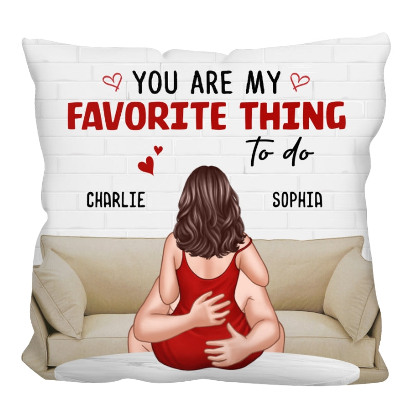 Couple Kiss Adore And Love Butt Funny Gift For Him For Her Personalized Pillow