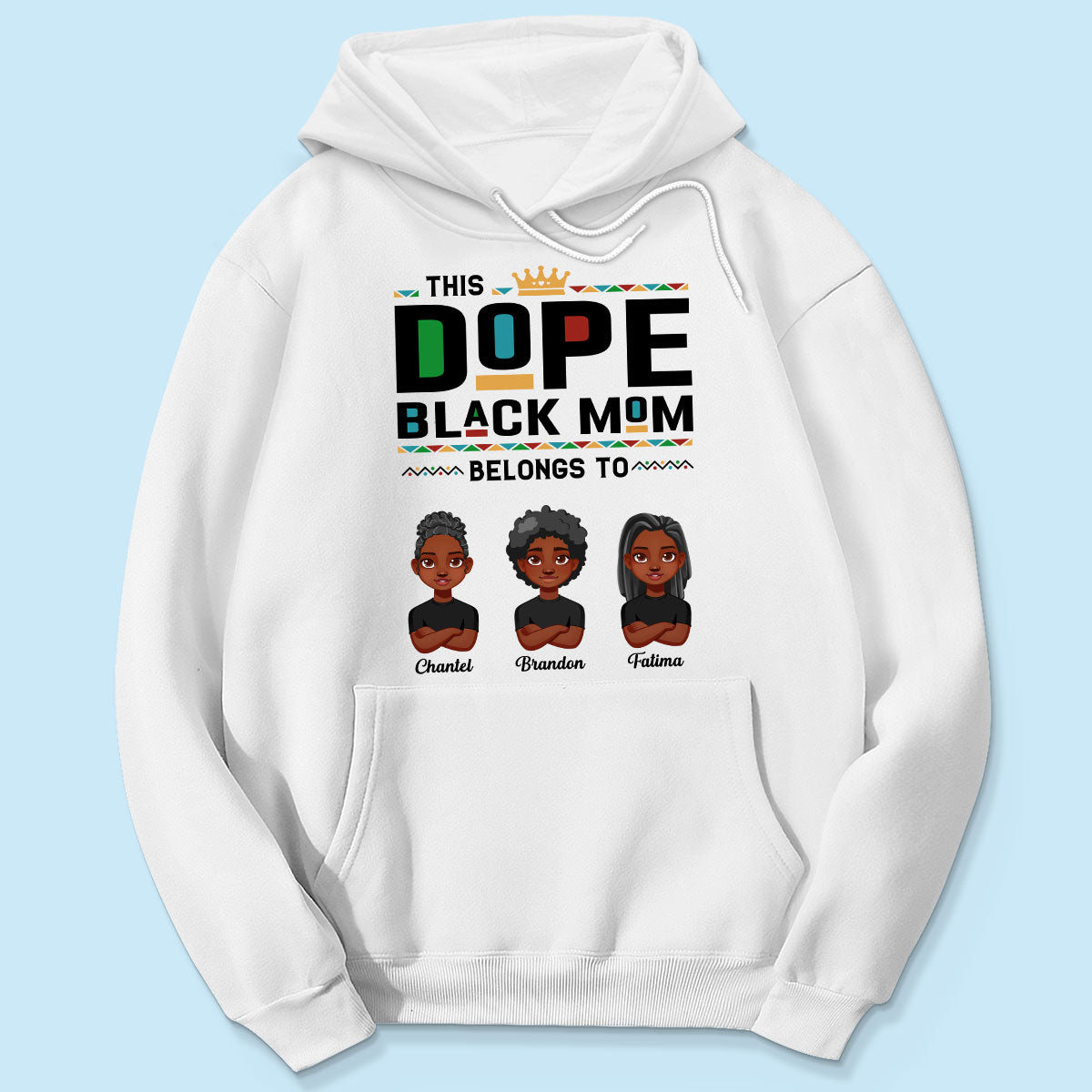 This Dope Black Mom Dad Belongs To Cute Vector Kids Personalized Shirt