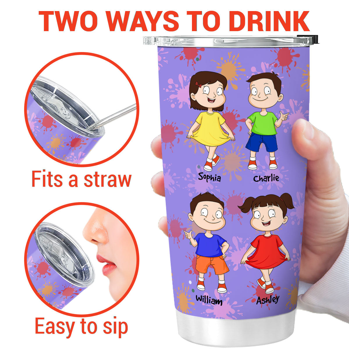 Best Grandma Ever Adorable Kids Personalized Tumbler