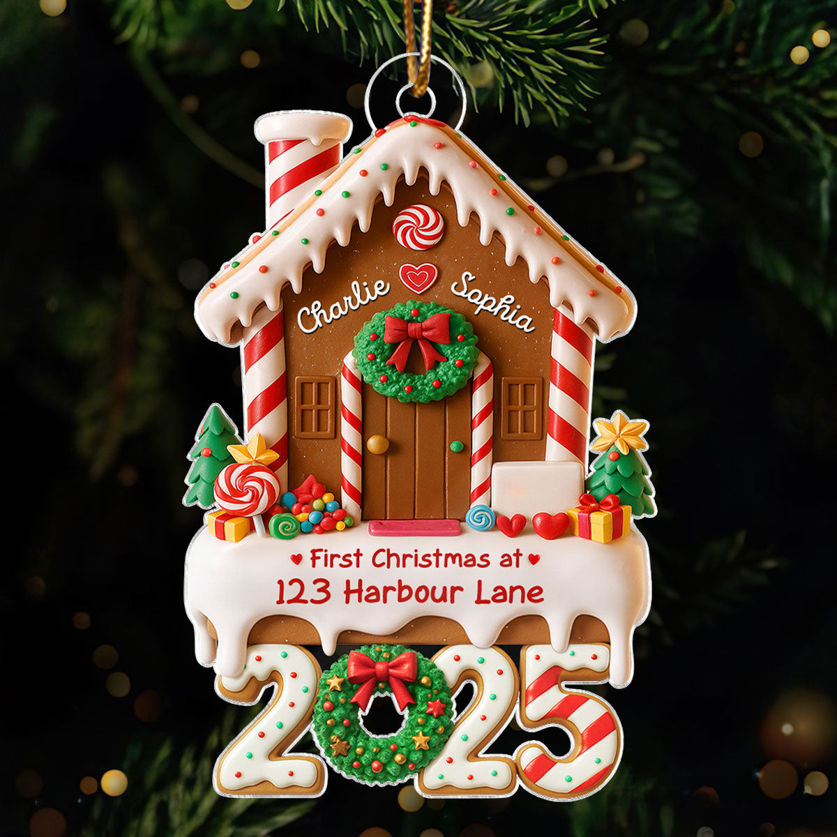First Christmas At Our Home - Personalized Acrylic Ornament - Heartwarming Christmas Gift For Couple, Family
